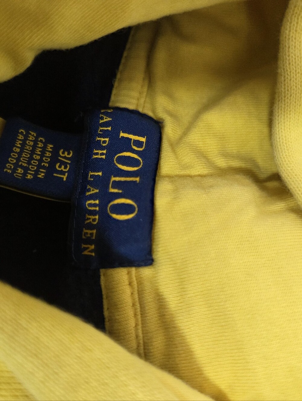 Polo by Ralph Lauren Colorblock Kids Hoodie - Yellow Hood, Red & Blue Sleeves 2t - Picture 4 of 8